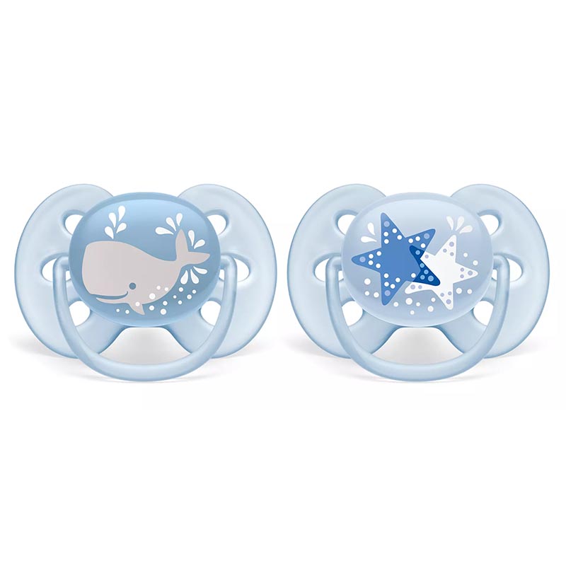 Philips Avent Cura Mamma e Bambino Succhietto Ciuccio Ultra Soft 6 a 18 Mesi 222/22